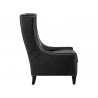 Sunpan Ohio Lounge Chair - Coal Black - Side Angle