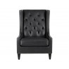 Sunpan Ohio Lounge Chair - Coal Black - Front
