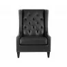 Sunpan Ohio Lounge Chair - Coal Black - Front - Sunpan Ohio Lounge Chair - Coal Black - Front