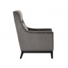 Sunpan Eugene Lounge Chair - Pebble - Side Angle