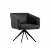 Phoenix Swivel Dining Armchair - Coal Black - Angled - Phoenix Swivel Dining Armchair - Coal Black - Angled