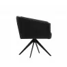 Phoenix Swivel Dining Armchair - Coal Black - Side Angle - Phoenix Swivel Dining Armchair - Coal Black - Side Angle