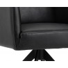 Phoenix Swivel Dining Armchair - Coal Black - Seat Close-Up