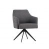 Sydney Swivel Dining Armchair - Coastal Grey - Angled