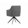 Sydney Swivel Dining Armchair - Coastal Grey - Back Angle - Sydney Swivel Dining Armchair - Coastal Grey - Back Angle
