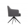 Sydney Swivel Dining Armchair - Coastal Grey - Side Angle