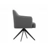 Sydney Swivel Dining Armchair - Coastal Grey - Side Angle - Sydney Swivel Dining Armchair - Coastal Grey - Side Angle