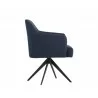 Sydney Swivel Dining Armchair - Midnight Blue - Side Angle - Sydney Swivel Dining Armchair - Midnight Blue - Side Angle