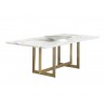Sunpan Rosellen Dining Table - 86.5" - Angled with Plates