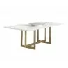 Sunpan Rosellen Dining Table - 86.5" - Angled with Plates - Sunpan Rosellen Dining Table - 86.5" - Angled with Plates