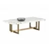 Sunpan Rosellen Coffee Table - Angled View with Decor - Sunpan Rosellen Coffee Table - Angled View with Decor