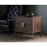 Jade Nightstand - Antique Brass - Dark Mango - Lifestyle