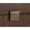 Jade Nightstand - Antique Brass - Dark Mango - Drawer Close-up