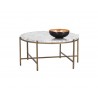  Sunpan Solana Coffee Table - Round - Angled with Decor