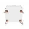 Manhattan Comfort Rockefeller 2-Drawer White Nightstand Bottom - Manhattan Comfort Rockefeller 2-Drawer White Nightstand Bottom