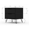 Manhattan Comfort Rockefeller 2-Drawer Nightstand