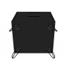 Manhattan Comfort Rockefeller 2-Drawer Black Nightstand Bottom