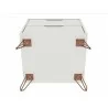 Manhattan Comfort Rockefeller 2-Drawer Off White and Nature Nightstand Bottom - Manhattan Comfort Rockefeller 2-Drawer Off White and Nature Nightstand Bottom