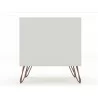 Manhattan Comfort Rockefeller 2-Drawer Off White and Nature Nightstand Back - Manhattan Comfort Rockefeller 2-Drawer Off White and Nature Nightstand Back