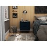 Manhattan Comfort Rockefeller 2.0 Mid-Century- Modern Nightstand with 2-Drawer in Tatiana Midnight Blue