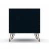 Manhattan Comfort Rockefeller 2-Drawer Tatiana Midnight Blue Nightstand Back - Manhattan Comfort Rockefeller 2-Drawer Tatiana Midnight Blue Nightstand Back