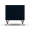 Manhattan Comfort Rockefeller 2-Drawer Tatiana Midnight Blue Nightstand Back