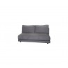 Cane-Line Scale 2-Seater Sofa Module Dark Grey