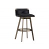 Arizona Swivel Barstool - Black - Angled View