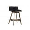 Arizona Swivel Counter Stool - Black - Angled View