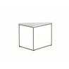 SUNPAN Tribute End Table - White Marble, Brown Marble, Frontview   - SUNPAN Tribute End Table - White Marble, Brown Marble, Frontview  