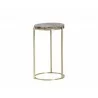 Tillie End Table - Brass - Natural Agate Stone - White BG - Tillie End Table - Brass - Natural Agate Stone - White BG