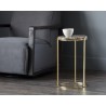 Tillie End Table - Brass - Natural Agate Stone - Lifestyle