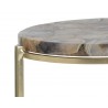 Tillie End Table - Brass - Natural Agate Stone - Table Edge Close-up