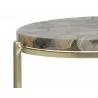 Tillie End Table - Brass - Natural Agate Stone - Table Edge Close-up - Tillie End Table - Brass - Natural Agate Stone - Table Edge Close-up