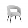 Sunpan Baily Dining Armchair in Hemingway Marble - Angled