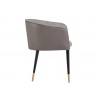 Asher Dining Armchair - Flint Grey / Napa Taupe - Side Angle