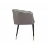 Asher Dining Armchair - Flint Grey / Napa Taupe - Side Angle - Asher Dining Armchair - Flint Grey / Napa Taupe - Side Angle