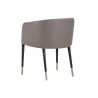 Asher Dining Armchair - Flint Grey / Napa Taupe - Back Angle
