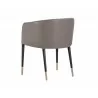 Asher Dining Armchair - Flint Grey / Napa Taupe - Back Angle - Asher Dining Armchair - Flint Grey / Napa Taupe - Back Angle
