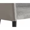 Asher Dining Armchair - Flint Grey / Napa Taupe - Leg Close-up - Asher Dining Armchair - Flint Grey / Napa Taupe - Leg Close-up