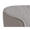 Asher Dining Armchair - Flint Grey / Napa Taupe - Seat Back Close-up