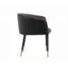 Asher Dining Armchair - Sparrow Grey / Napa Black - Side Angle - Asher Dining Armchair - Sparrow Grey / Napa Black - Side Angle