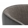 Asher Dining Armchair - Sparrow Grey / Napa Black - Seat Back Close-Up - Asher Dining Armchair - Sparrow Grey / Napa Black - Seat Back Close-Up