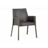 Bernadette Dining Armchair - Kendall Grey - Angled View - Bernadette Dining Armchair - Kendall Grey - Angled View