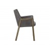 Bernadette Dining Armchair - Kendall Grey - Side Angle