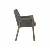 Bernadette Dining Armchair - Kendall Grey - Side Angle - Bernadette Dining Armchair - Kendall Grey - Side Angle