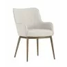 Franklin Dining Armchair - Beige Linen - Angled View - Franklin Dining Armchair - Beige Linen - Angled View