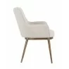 Franklin Dining Armchair - Beige Linen - Side Angle - Franklin Dining Armchair - Beige Linen - Side Angle