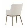Franklin Dining Armchair - Beige Linen - Back Angle View - Franklin Dining Armchair - Beige Linen - Back Angle View