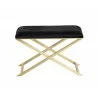 Sunpan Sahara Stool - Brass And Black - Front - Sunpan Sahara Stool - Brass And Black - Front